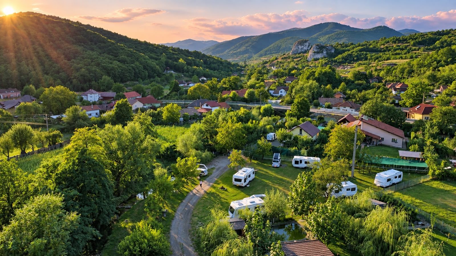 Camping Alba din Ampoița, cu priveliște spre munți